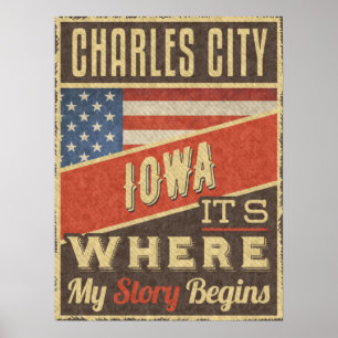 Charles City Iowa Poster