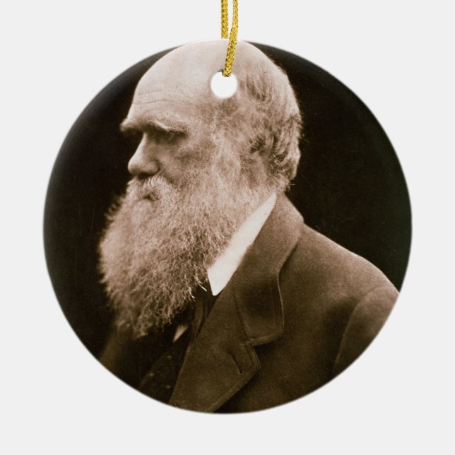 Charles Darwin (1809-82) (photo) Ceramic Tree Decoration (Front)