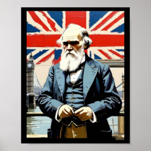 Charles Darwin 5 Sticker Poster