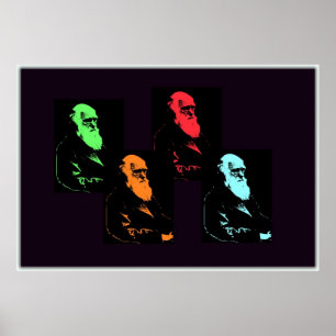 Charles Darwin Collage Poster