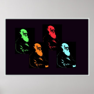 Charles Darwin Collage Poster