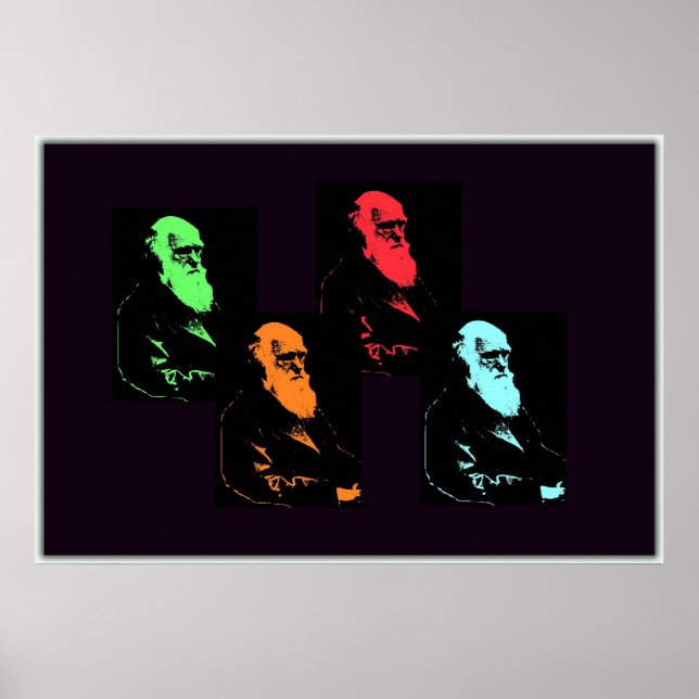 Charles Darwin Collage Poster (Front)