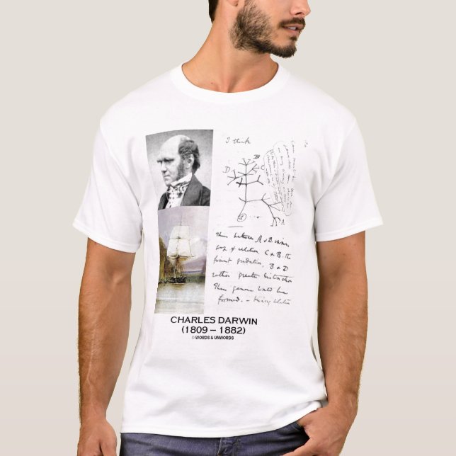 Charles Darwin Collage T-Shirt (Front)