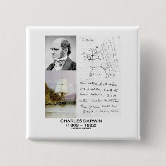 Charles Darwin (Darwin HMS Beagle Phylogenetics) 15 Cm Square Badge