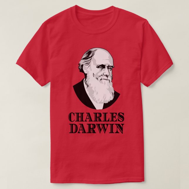 Charles Darwin Evolution Botanist Zoologist T-Shirt (Design Front)