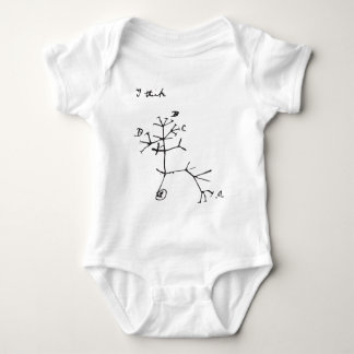 Charles Darwin - I Think (Black) Baby Bodysuit