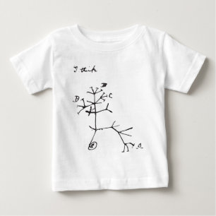 Charles Darwin - I Think (Black) Baby T-Shirt