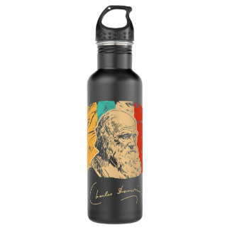 Charles Darwin Retro Biologist Scientist Darwinism 710 Ml Water Bottle