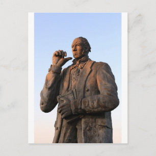 Charles Darwin statue Galapagos Islands Postcard