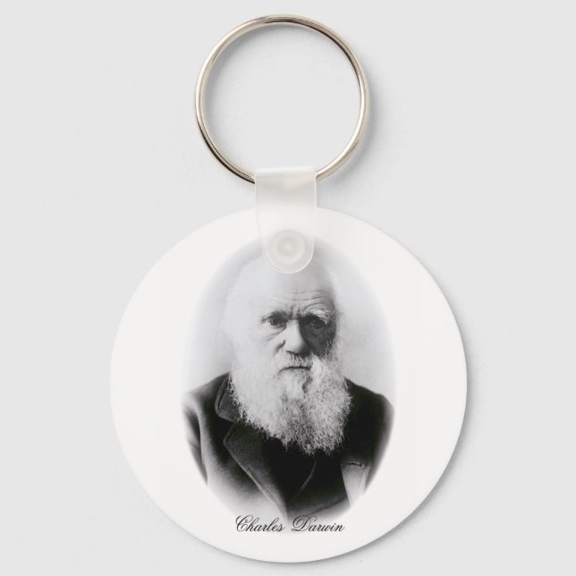 Charles Darwin Vignette Key Ring (Front)