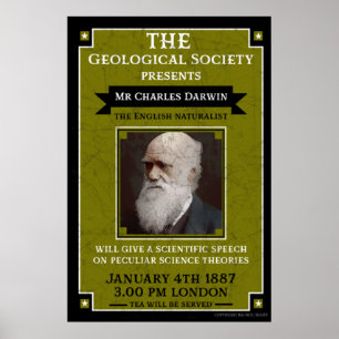 Charles Darwin Vintage Repro Retro Wall Art