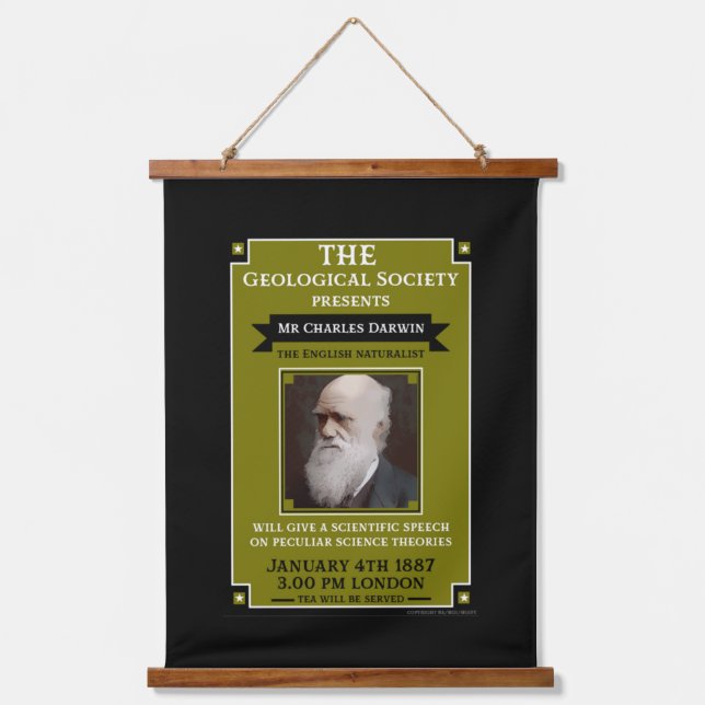 Charles Darwin Vintage Repro Retro Wall Art (Front)