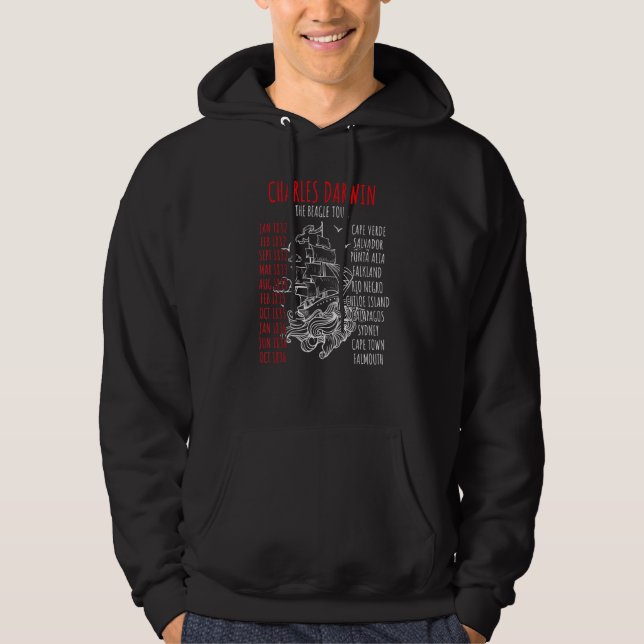 Charles Darwin World Tour Joke Hoodie (Front)