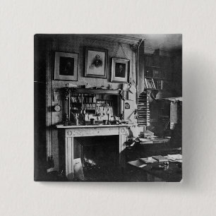 Charles Darwin's study at Down House 15 Cm Square Badge