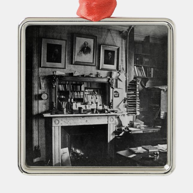 Charles Darwin's study at Down House Metal Tree Decoration (Front)