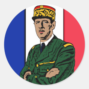 Charles de Gaulle Classic Round Sticker