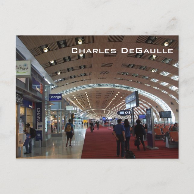 Charles DeGaulle International Airport Postcard (Front)