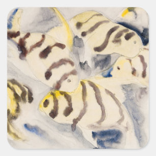 Charles Demuth Fish Series No.3 American Modernism Square Sticker