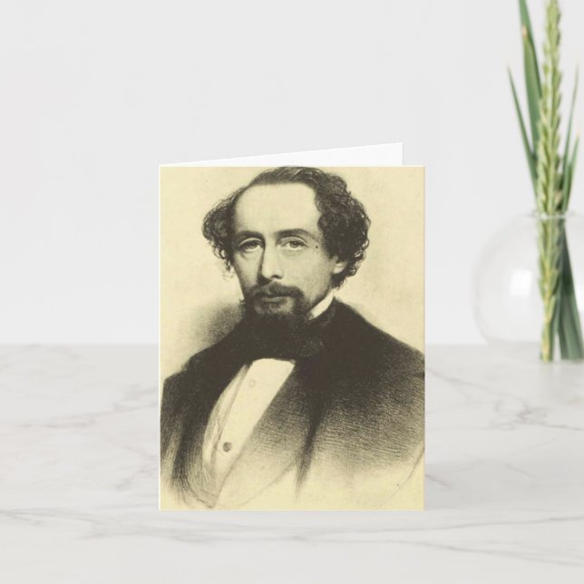 Charles Dickens, 1858 Holiday Card (Front)