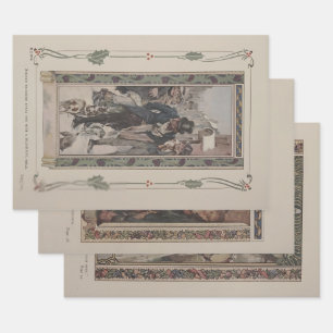 Charles Dickens' A Christmas Carol 1914 Gift Wrap 