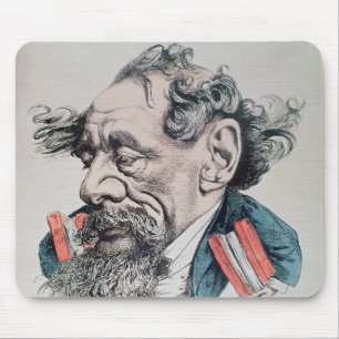 Charles Dickens astride the English Channel Mouse Mat