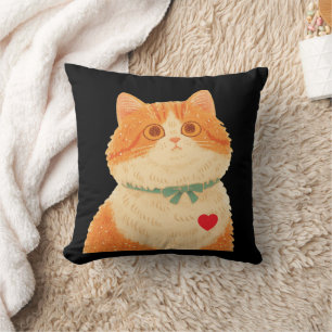 Charles Dickens' Cat Quote - Orange Cat Mug Cushion