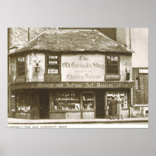 Charles Dickens Curiosity Shop, London Vintage Poster