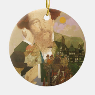 Charles Dickens, English Author Ceramic Tree Decoration