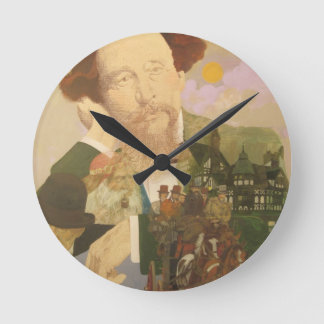Charles Dickens, English Author Round Clock
