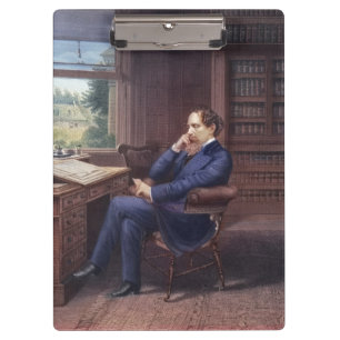 Charles Dickens in His Study Clipboard