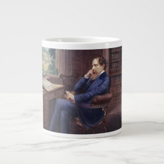 Charles Dickens in His Study Large Coffee Mug