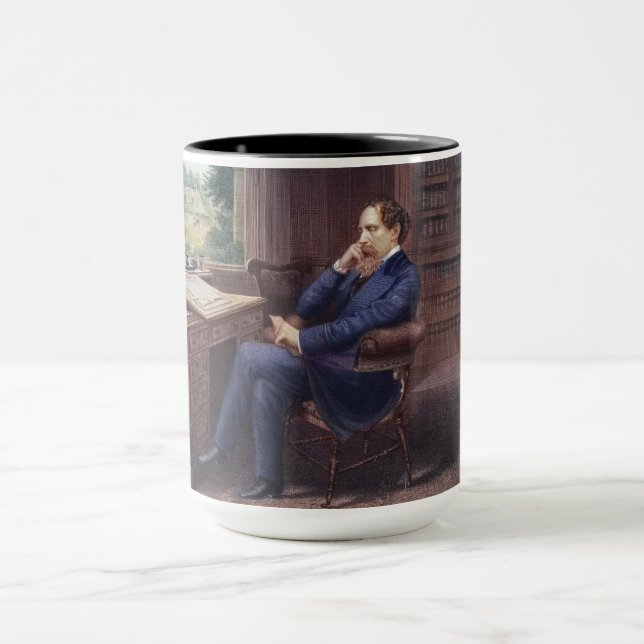 Charles Dickens in His Study Mug (Center)