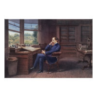 Charles Dickens in His Study