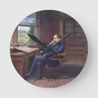 Charles Dickens in His Study Round Clock