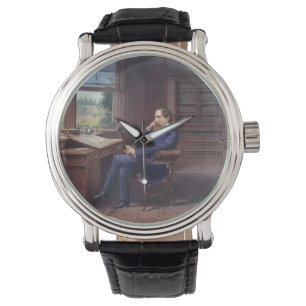 Charles Dickens in His Study Watch