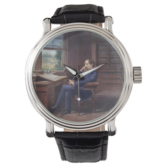 Charles Dickens in His Study Watch (Front)