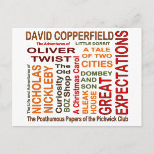 Charles Dickens Novels Postcard