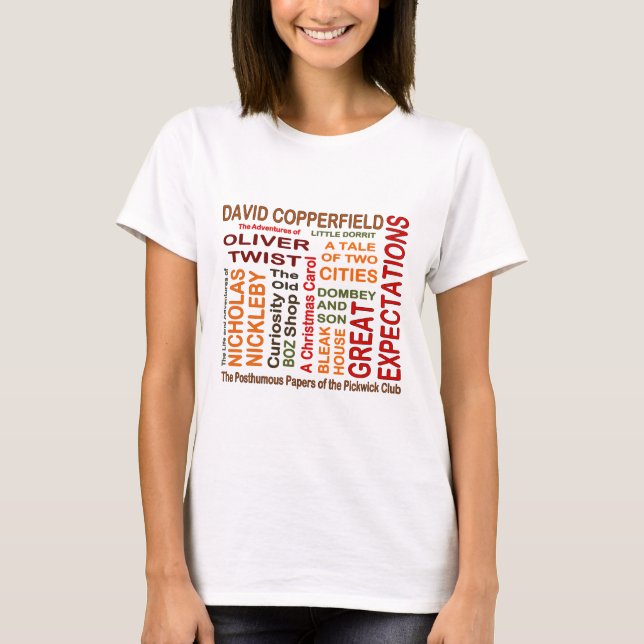 Charles Dickens Novels T-Shirt (Front)