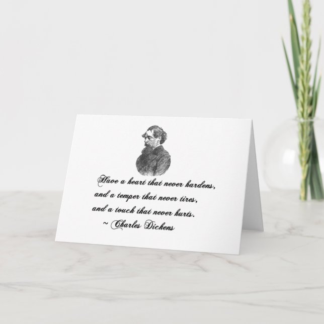 Charles Dickens Our Mutual Friend Quote Card (Front)
