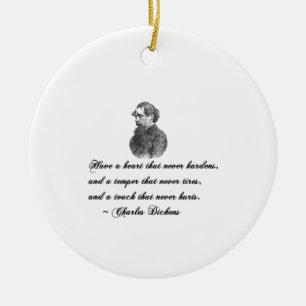 Charles Dickens Our Mutual Friend Quote Ceramic Tree Decoration