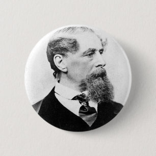 Charles Dickens Photo 6 Cm Round Badge