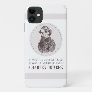 Charles Dickens Portrait and Quote iPhone 11 Case