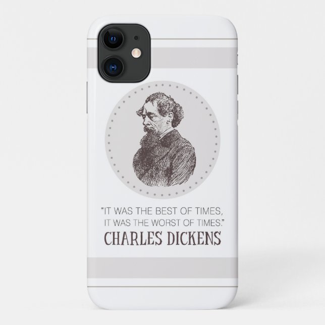Charles Dickens Portrait and Quote Case-Mate iPhone Case (Back)