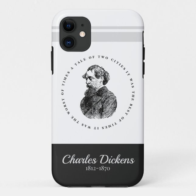 Charles Dickens Portrait and Quote Case-Mate iPhone Case (Back)
