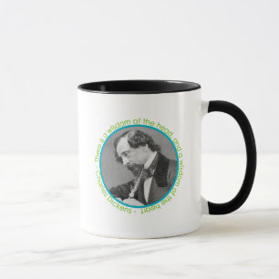 Charles Dickens Portrait With Quote Mug