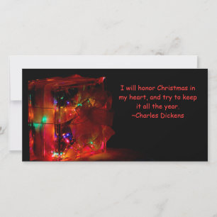 Charles Dickens Quote Holiday Card