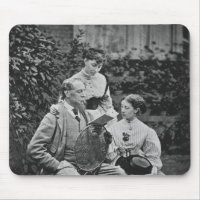Charles Dickens with two of his daughters