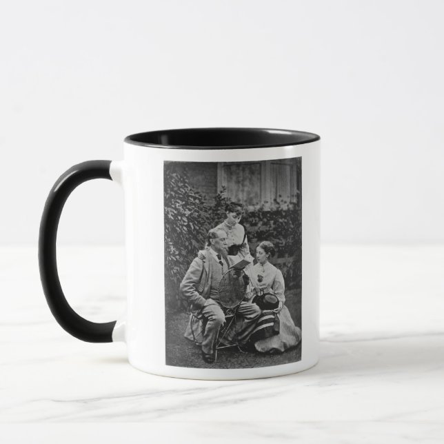 Charles Dickens with two of his daughters Mug (Left)
