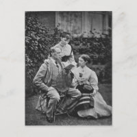Charles Dickens with two of his daughters