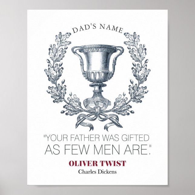 Charles Dickens - Your Father Was Gifted - Trophy Poster (Front)